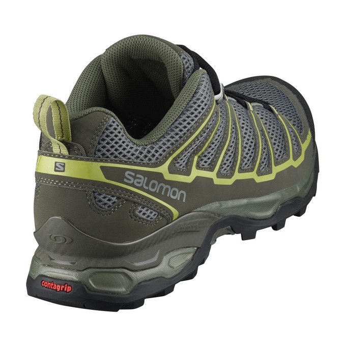 Men's Salomon X ULTRA PRIME Hiking Shoes Olive / Black | US-FDAH308