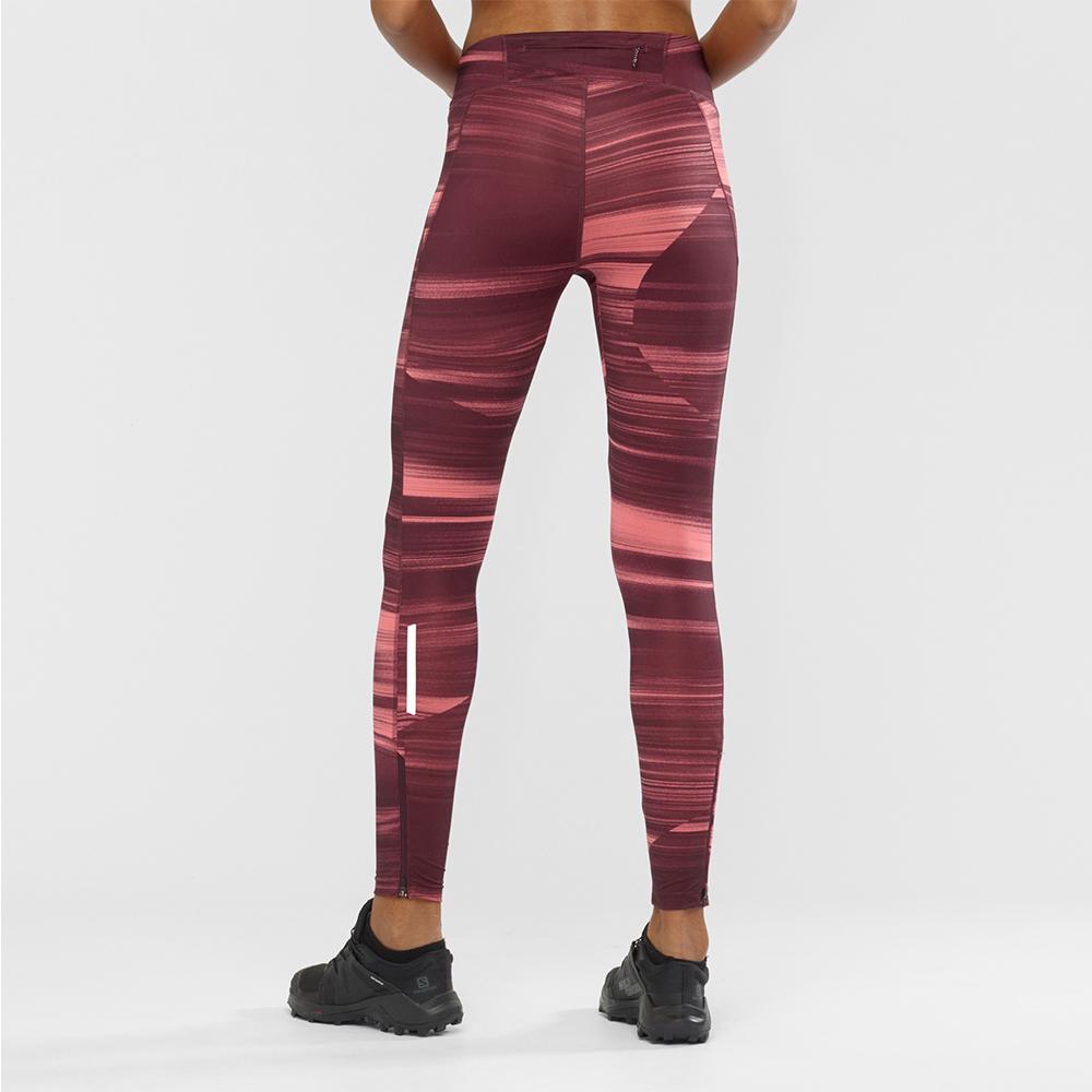 Women's Salomon AGILE LONG W Tights Purple | US-PHYA048