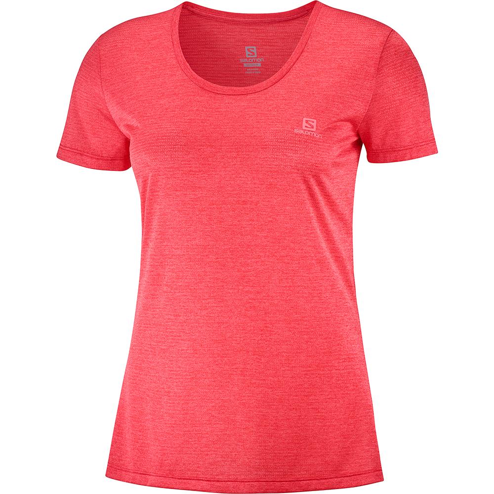 Women\'s Salomon AGILE SS W T Shirts Orangered | US-HJSU549