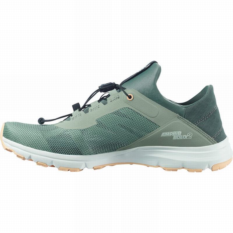 Women's Salomon AMPHIB BOLD 2 Water Shoes Green | US-QHOU612