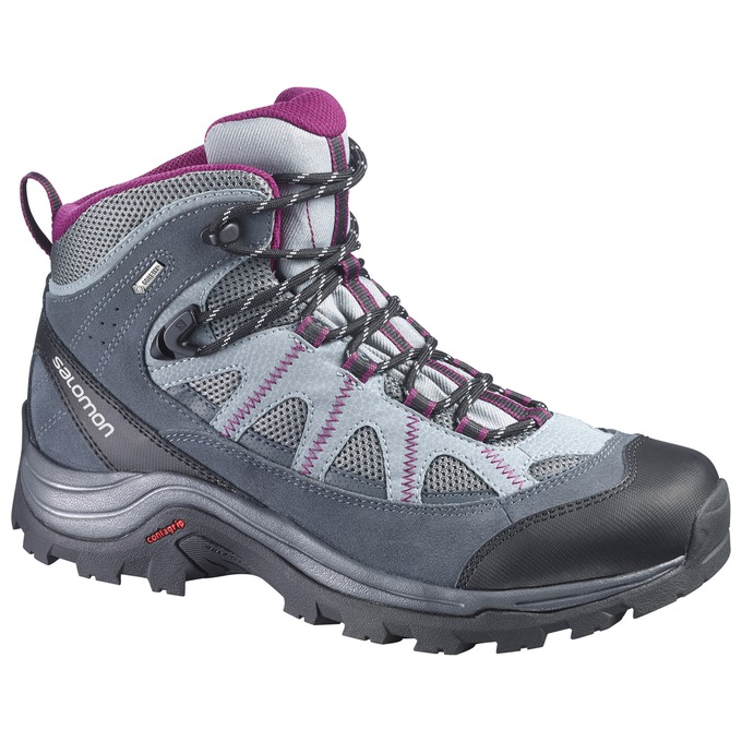 Women\'s Salomon AUTHENTIC LTR GTX W Hiking Boots Silver / Purple | US-OHQF194