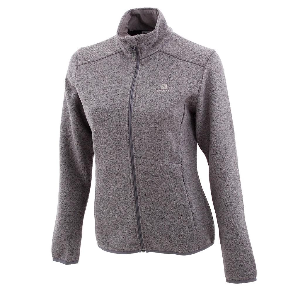 Women\'s Salomon BISTRA FZ W Jackets Grey | US-VGRP912