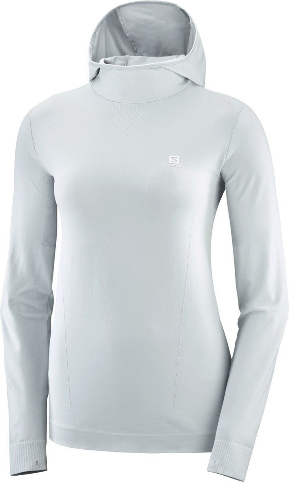 Women's Salomon COMET SEAMLESS HOODIE Midlayers Azure | US-KZLH735