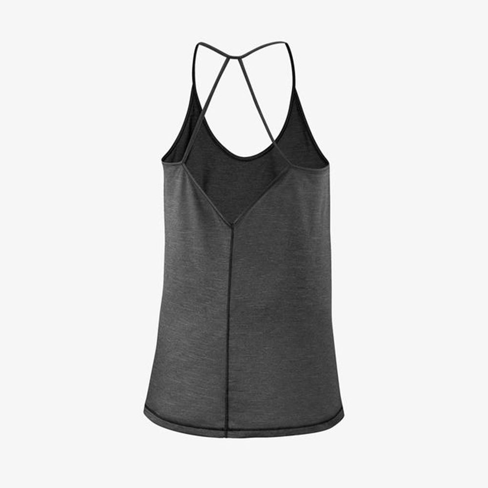 Women's Salomon COMET Tank Black | US-CAQZ487