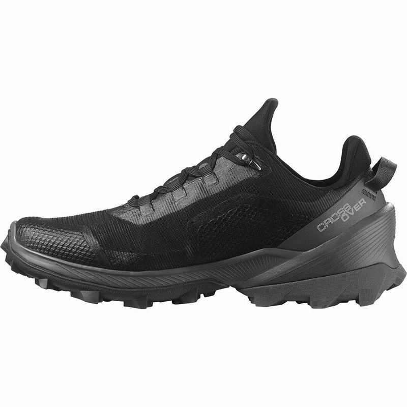 Women's Salomon CROSS OVER GORE-TEX Hiking Shoes Black | US-BYQC294