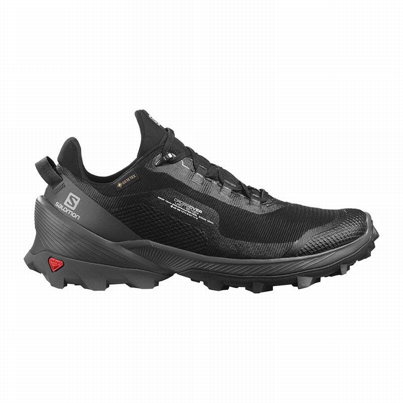 Women\'s Salomon CROSS OVER GORE-TEX Hiking Shoes Black | US-BYQC294