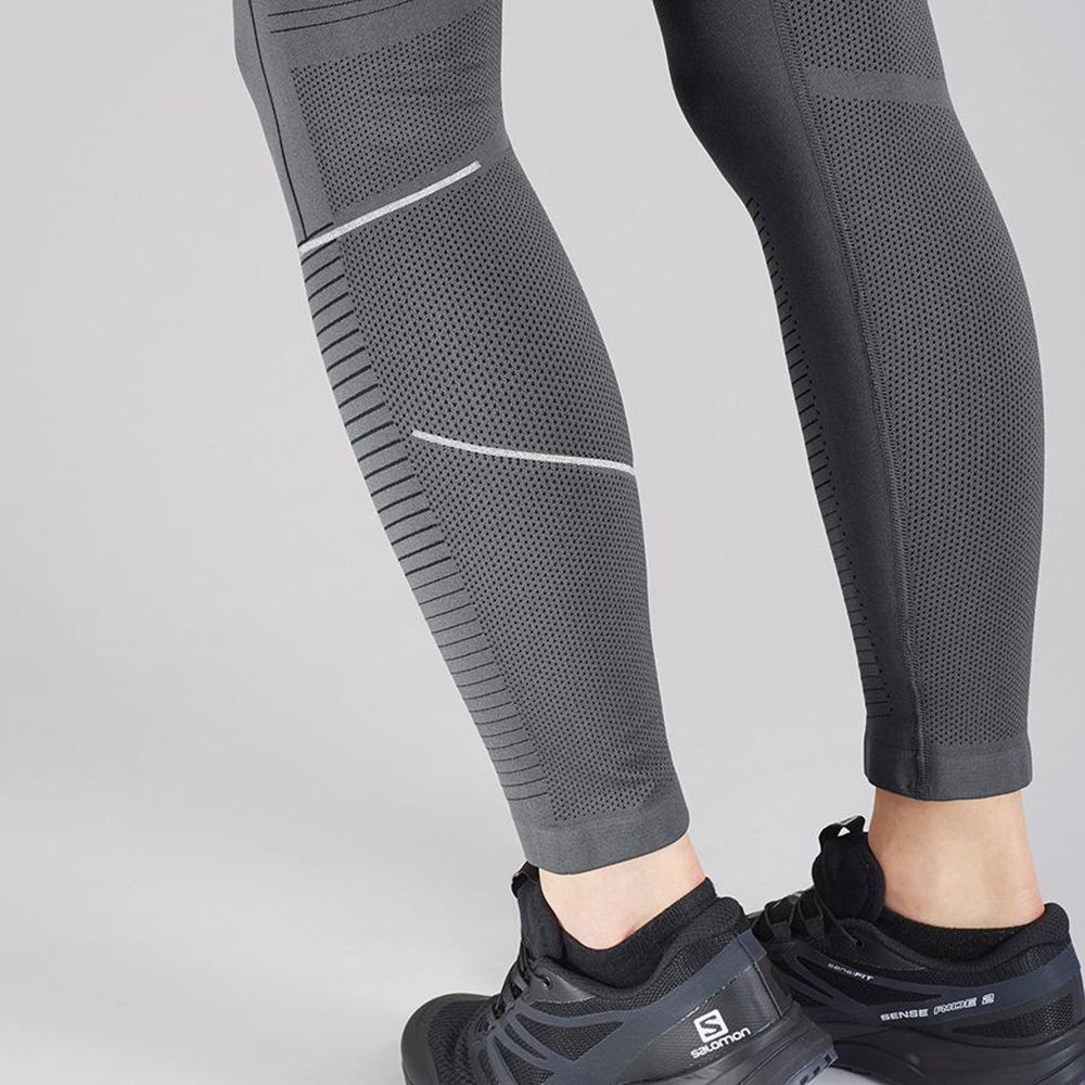 Women's Salomon ELEVATE MOVE'ON Tights Black | US-MIOD206