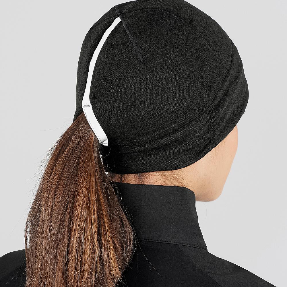 Women's Salomon ELEVATE WARM Hats Black | US-GCVD014