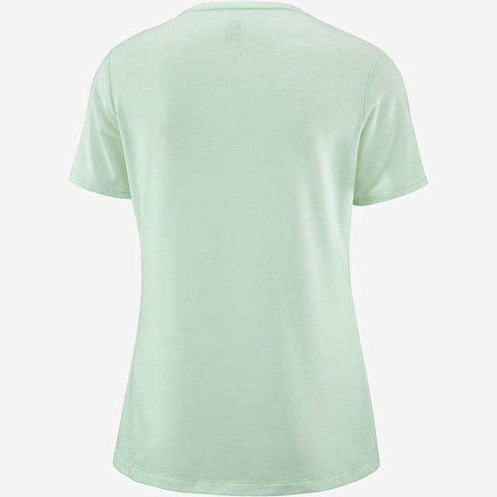 Women's Salomon ESSENTIAL SLEEVE T Shirts White | US-NOFB072