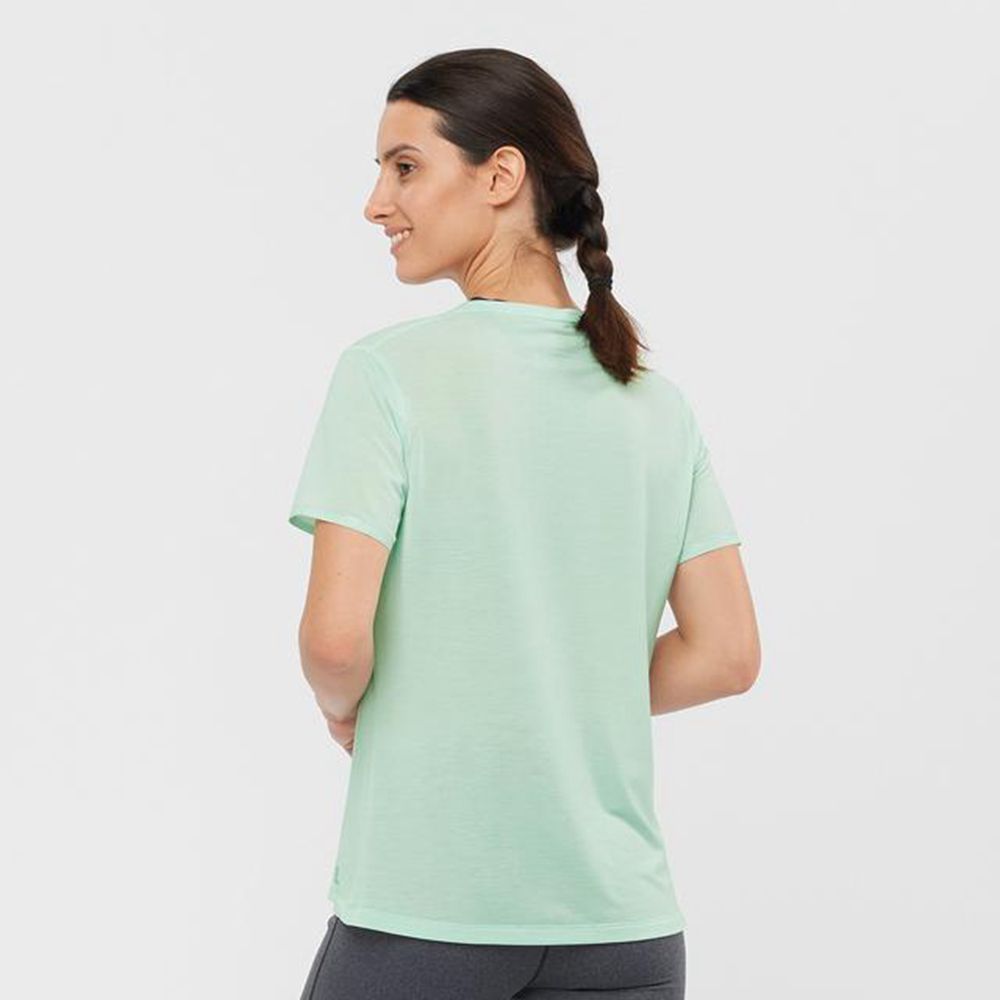 Women's Salomon ESSENTIAL SLEEVE T Shirts White | US-NOFB072