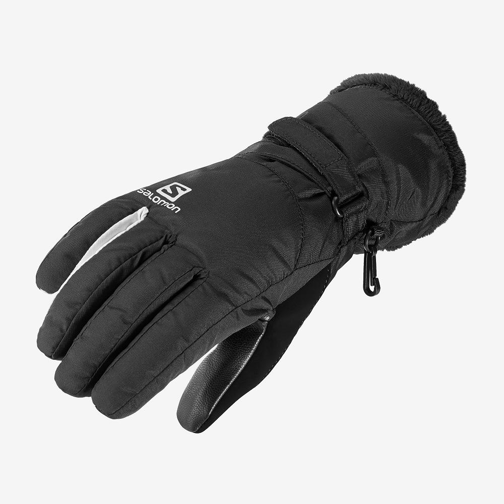 Women\'s Salomon FORCE DRY W Gloves Black | US-PMYB895