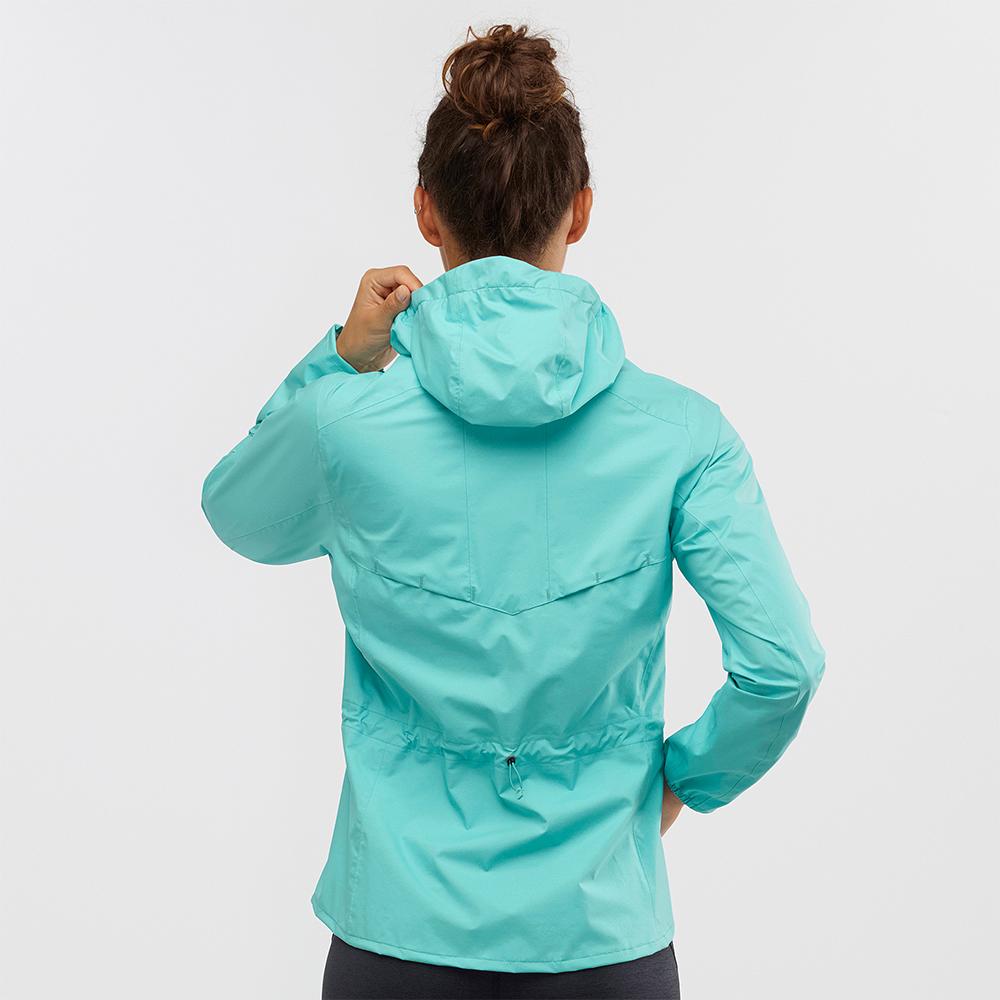 Women's Salomon LIGHTNING WP JKT W Jackets Turquoise | US-EHSA592