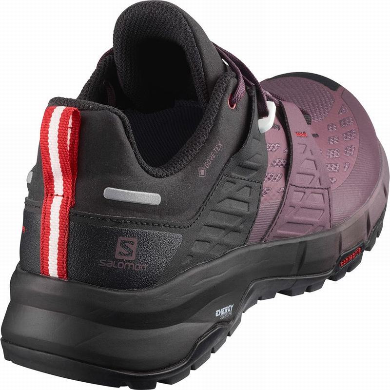 Women's Salomon ODYSSEY GTX W Hiking Shoes Black / Red | US-STRU168