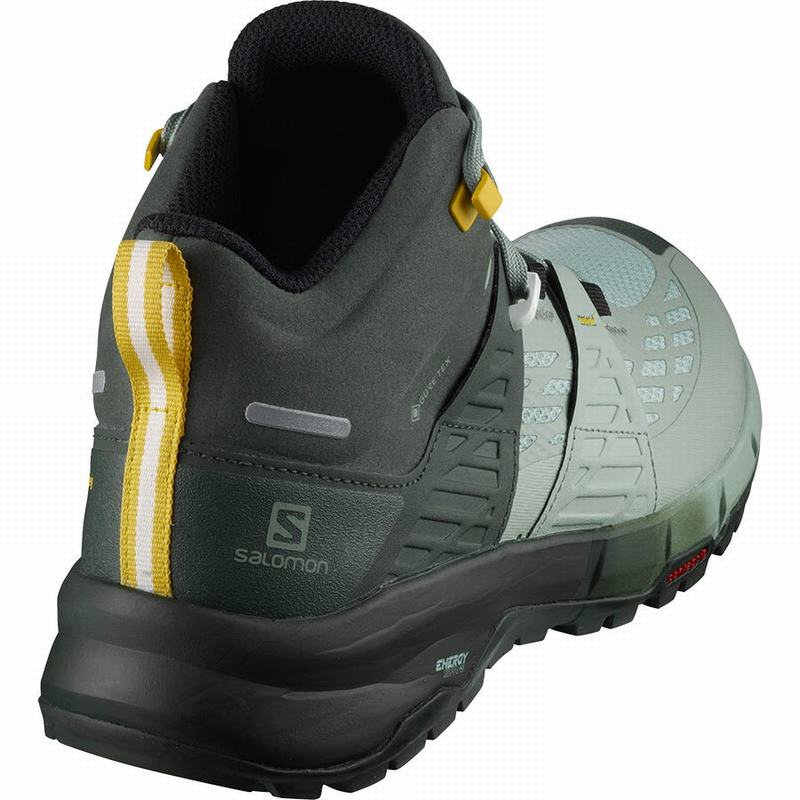 Women's Salomon ODYSSEY MID GTX W Hiking Shoes Green | US-KYWV148