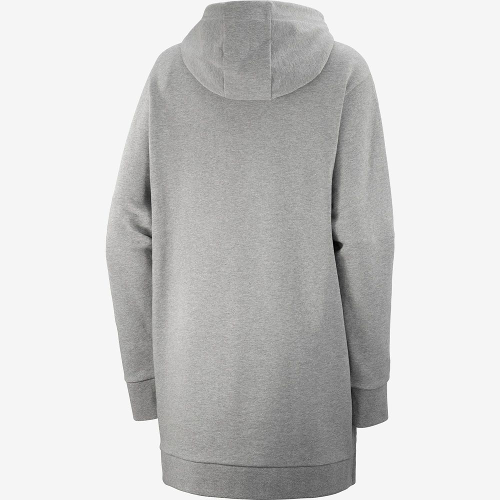 Women's Salomon OUTLIFE DRESS W Dress Hoodie Mid Grey | US-ZNUH056