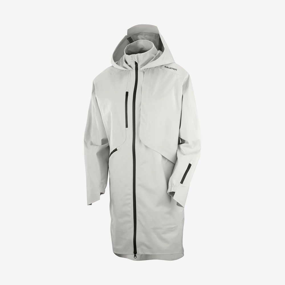 Women's Salomon OUTLIFE WP COMMUTER PARKA W Waterproof Jackets Sliver | US-ORWX651