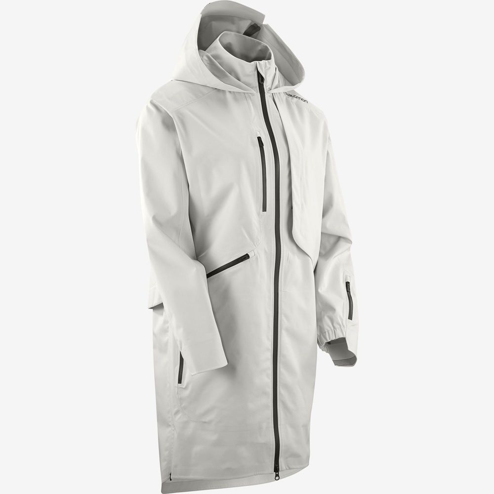 Women's Salomon OUTLIFE WP COMMUTER PARKA W Waterproof Jackets Sliver | US-ORWX651