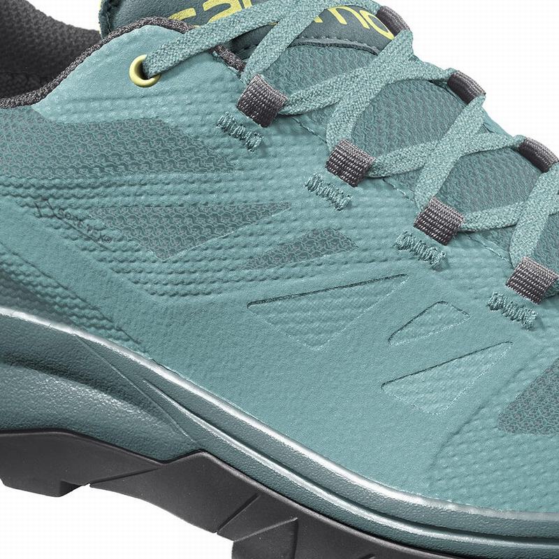 Women's Salomon OUTLINE GORE-TEX Hiking Shoes Turquoise / Green | US-FPZL514