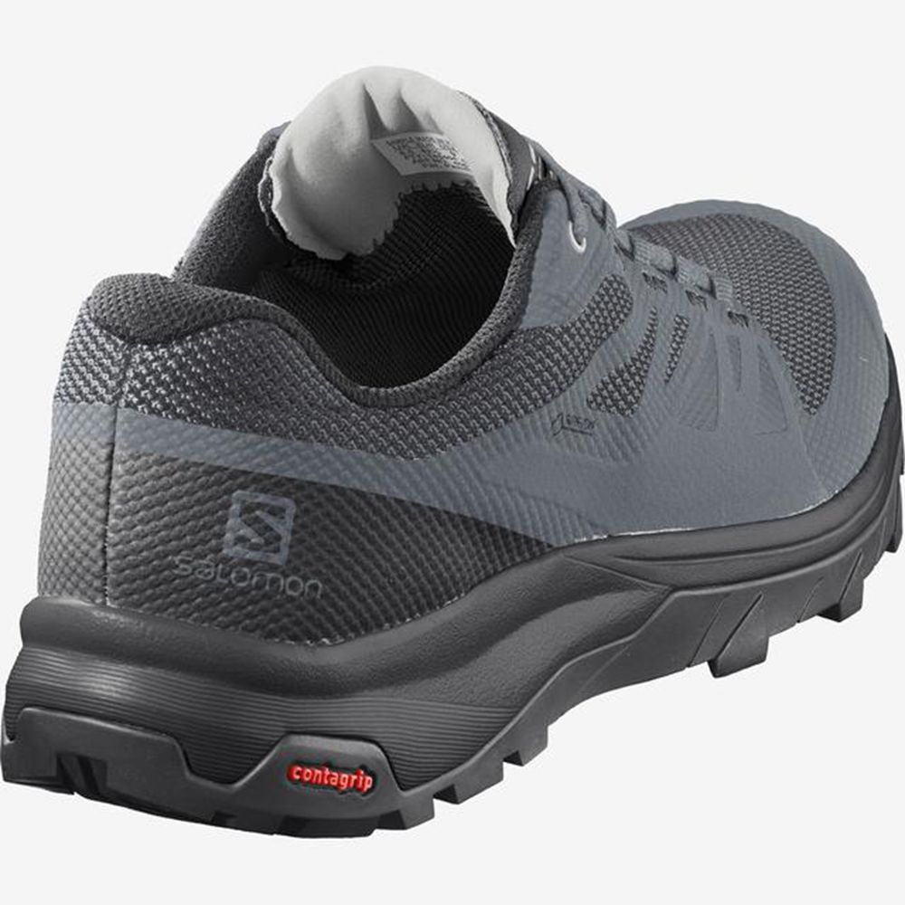 Women's Salomon OUTLINE GTX Hiking Shoes Black | US-BANT023