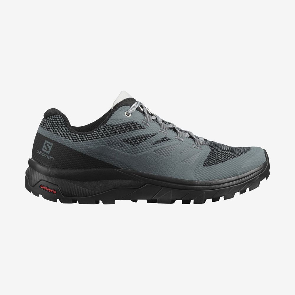 Women's Salomon OUTLINE GTX Hiking Shoes Black | US-BANT023