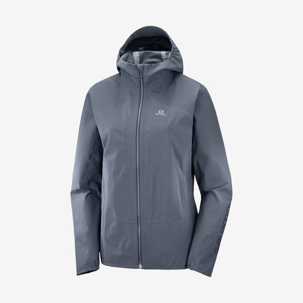 Women's Salomon OUTLINE Jackets Black | US-HMTZ167