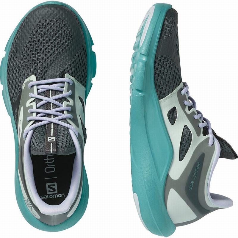 Women's Salomon PREDICT MOD Road Running Shoes Dark Green / Purple | US-DIHP841