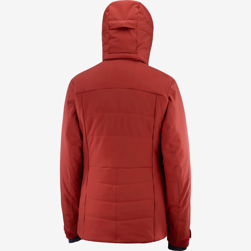 Women's Salomon PREVAIL W Ski Jackets Red | US-DSIJ509