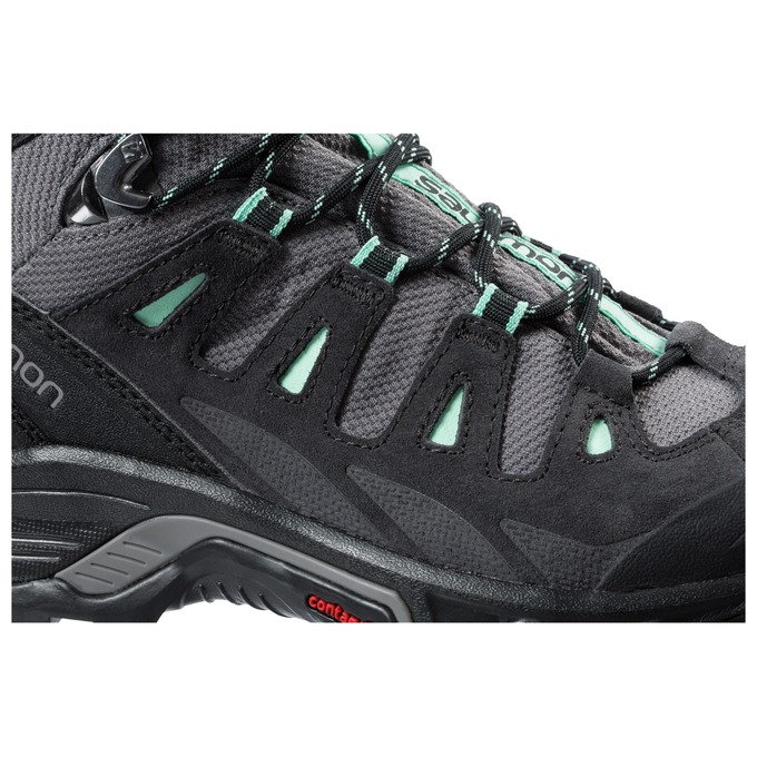 Women's Salomon QUEST PRIME GTX W Hiking Boots Black | US-XZTA610