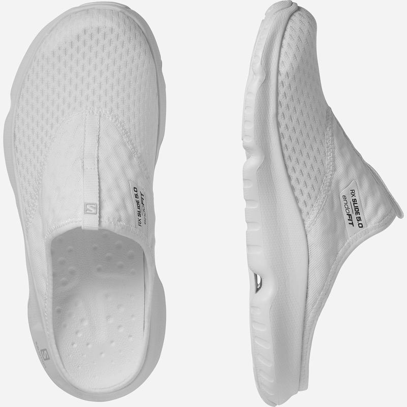 Women's Salomon REELAX SLIDE 5.0 Slippers White | US-BCYA562