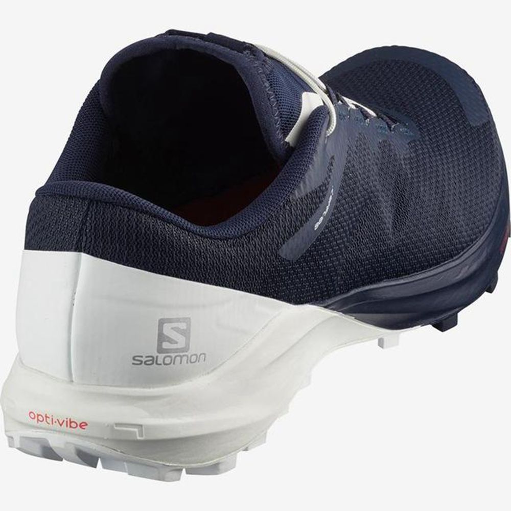 Women's Salomon SENSE 4 PRO Trail Running Shoes Navy | US-XSVJ645