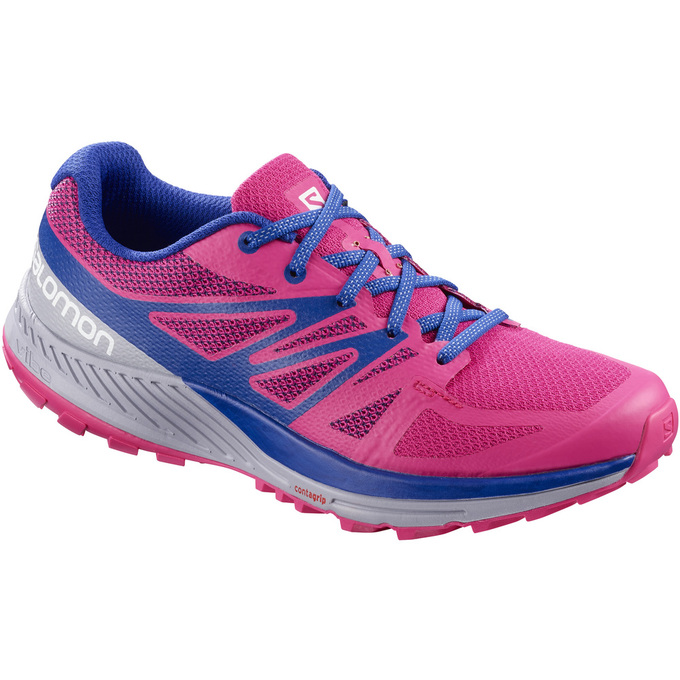 Women\'s Salomon SENSE ESE W Trail Running Shoes Pink / White | US-NVSA609