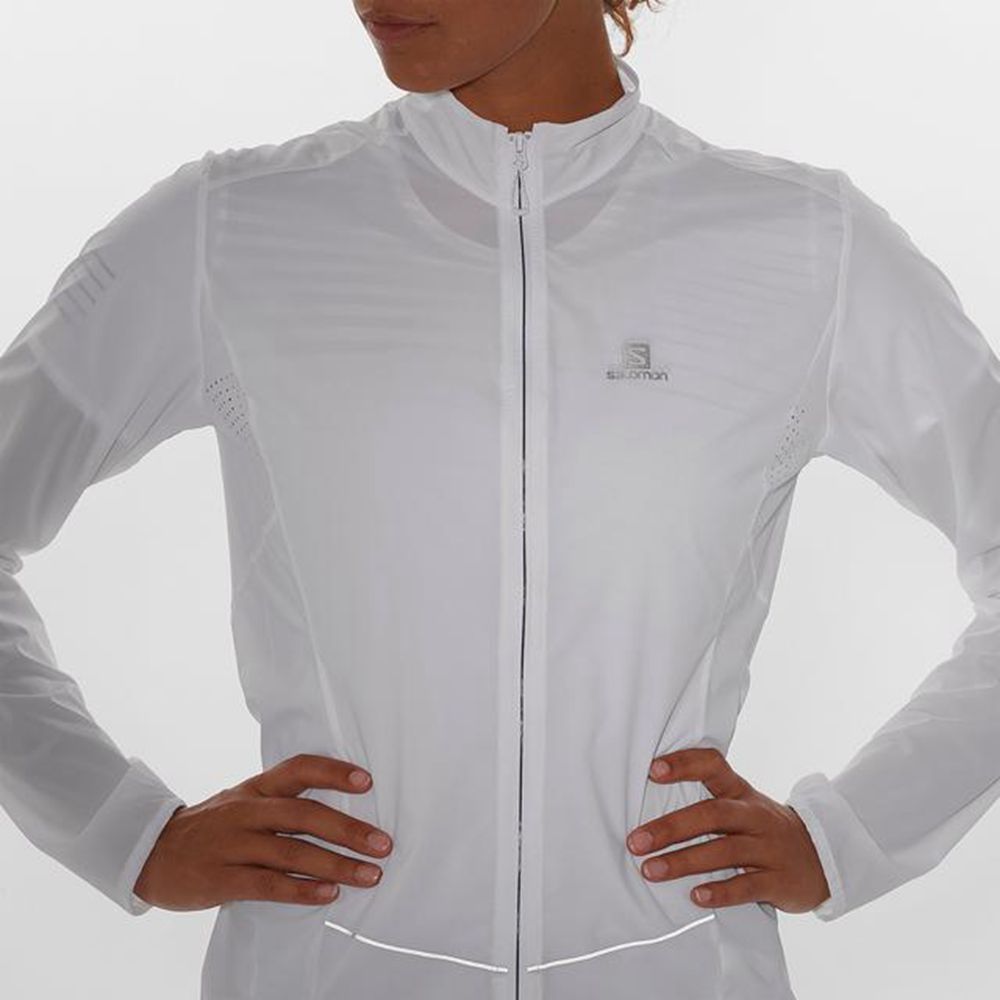 Women's Salomon SENSE Jackets White | US-JRVY198