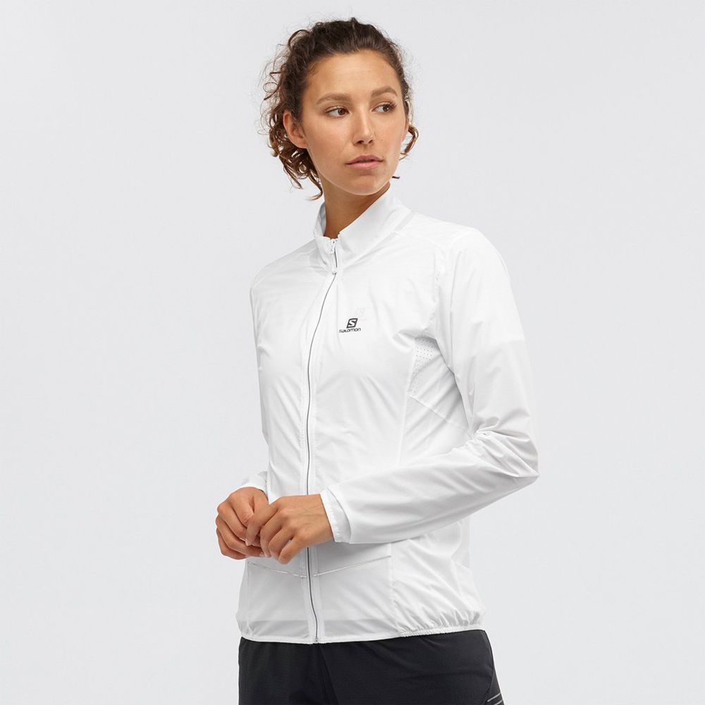 Women\'s Salomon SENSE Jackets White | US-JRVY198