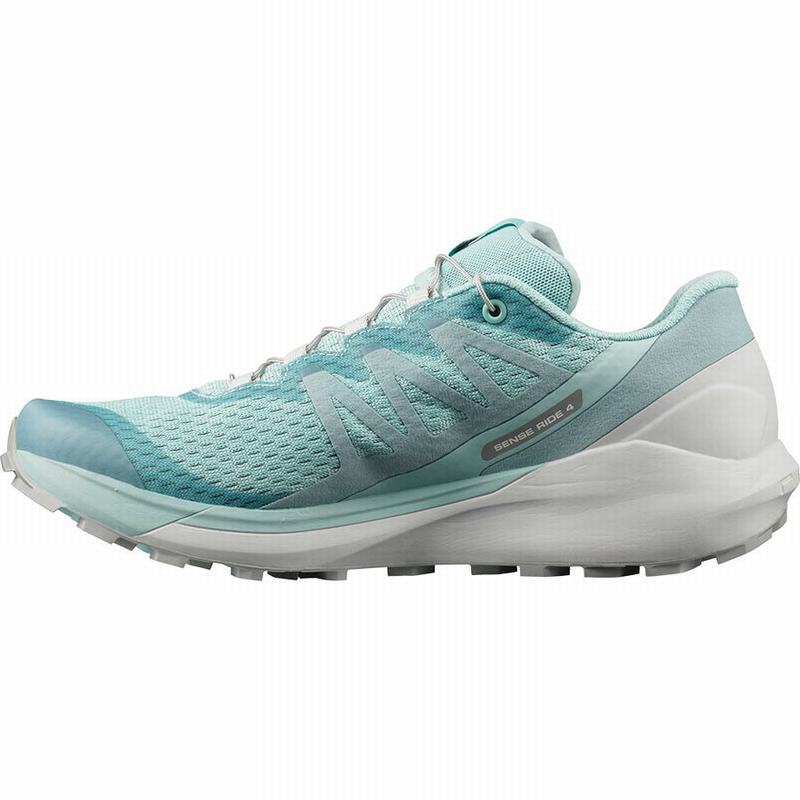 Women's Salomon SENSE RIDE 4 Running Shoes Turquoise | US-CTHI972