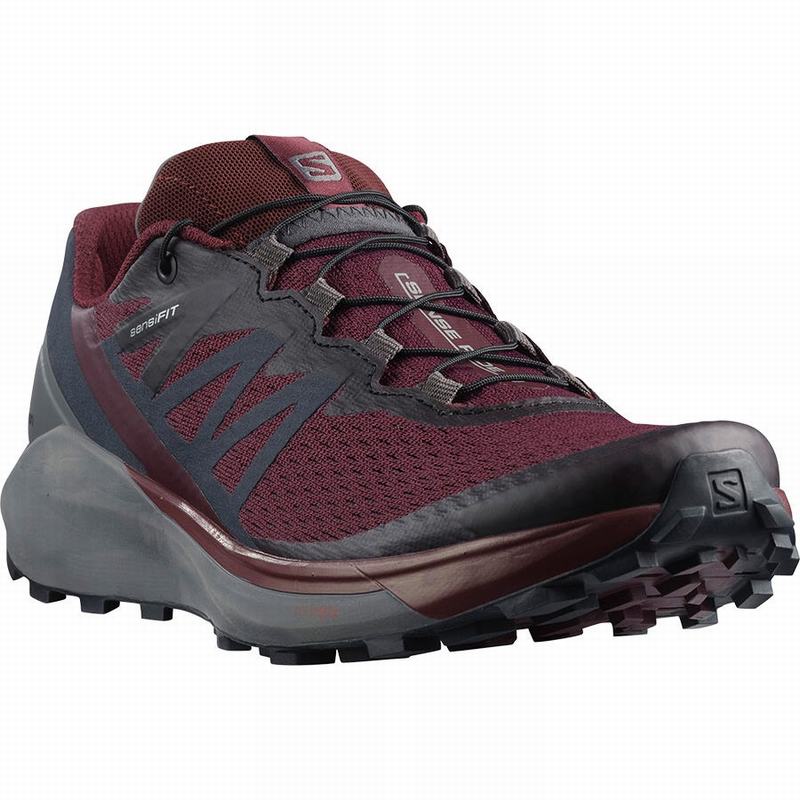 Women's Salomon SENSE RIDE 4 Running Shoes Burgundy | US-IJZW416