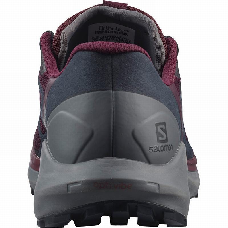 Women's Salomon SENSE RIDE 4 Running Shoes Burgundy | US-IJZW416