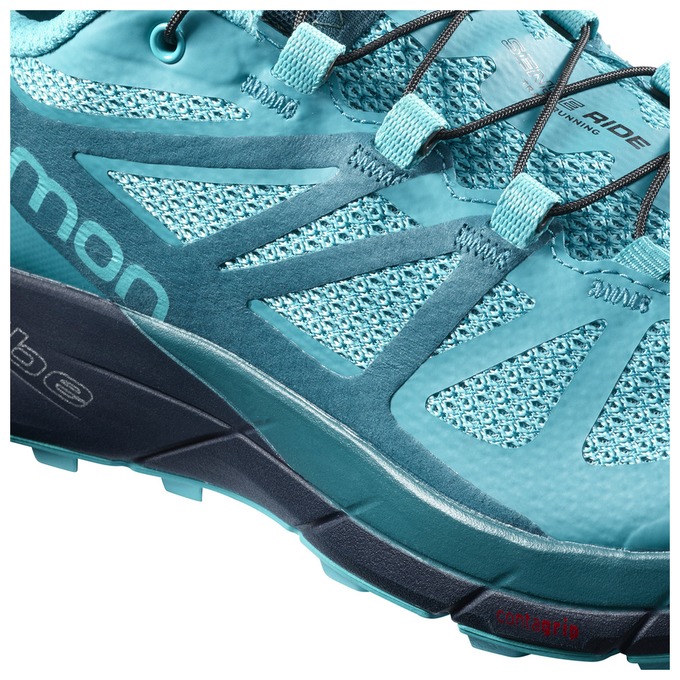 Women's Salomon SENSE RIDE W Trail Running Shoes Blue | US-VQJD371