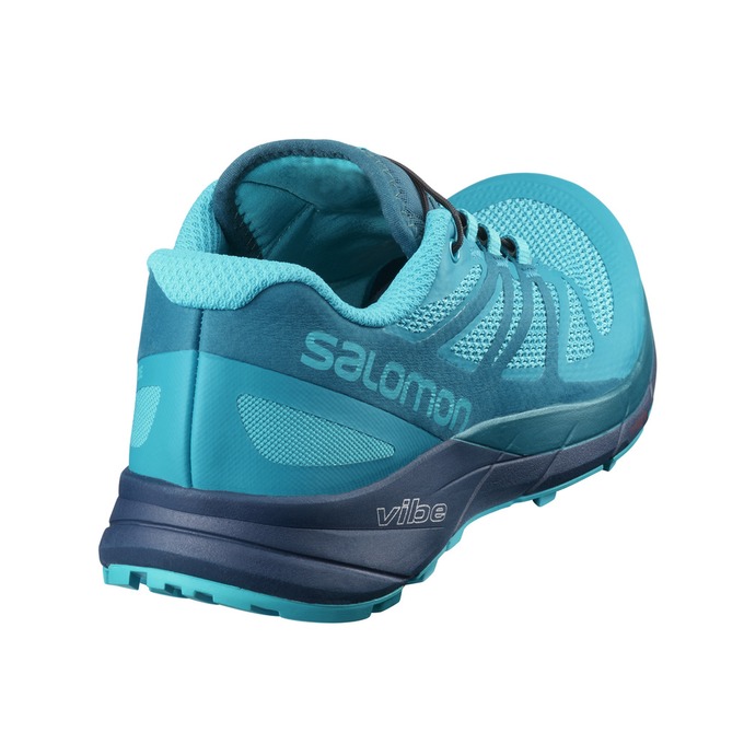 Women's Salomon SENSE RIDE W Trail Running Shoes Blue | US-VQJD371