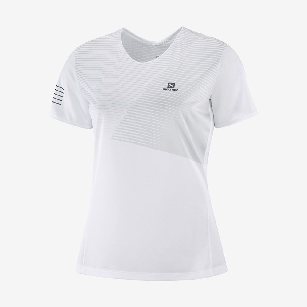 Women's Salomon SENSE T Shirts White | US-IRWV385