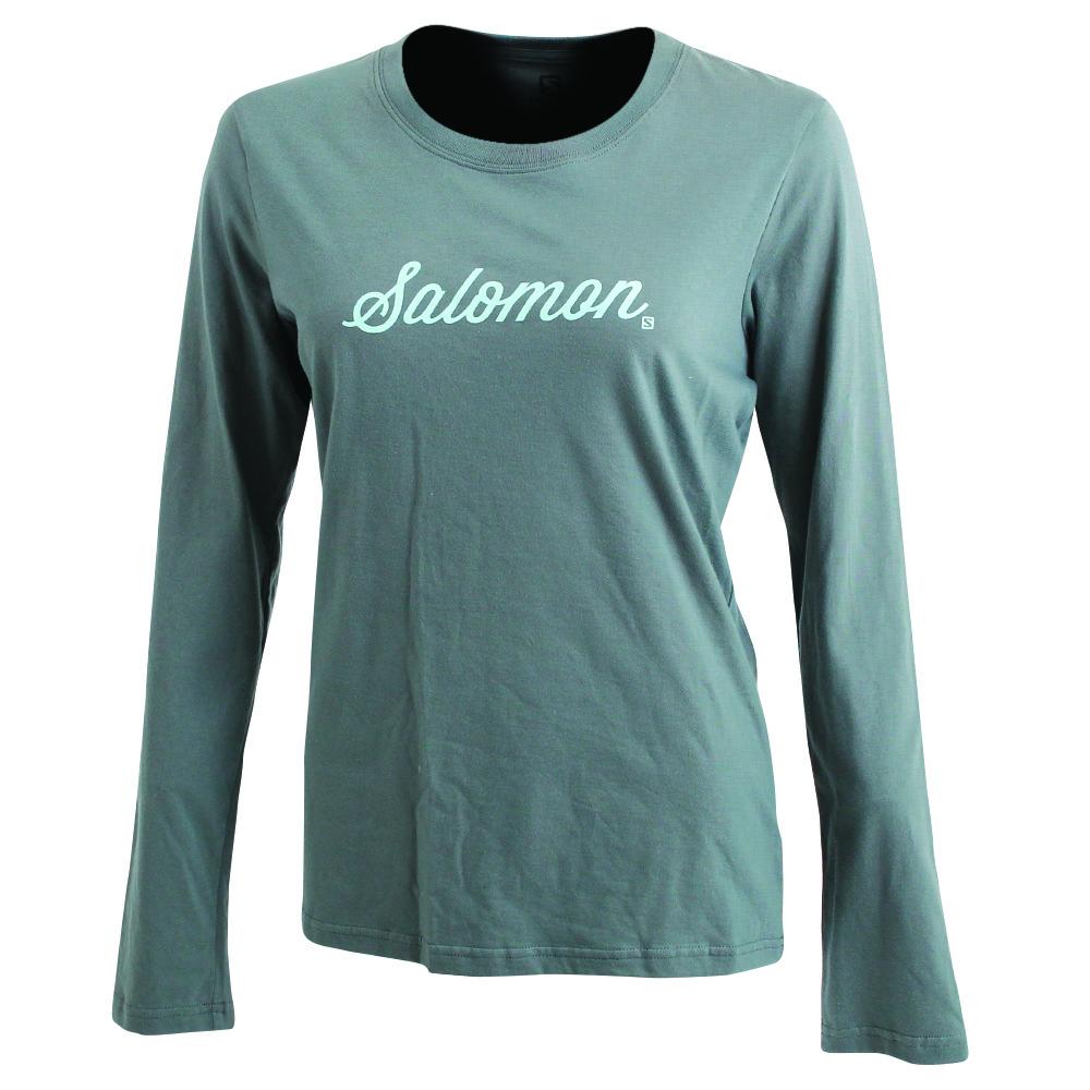 Women\'s Salomon SMOOTH LS W Long Sleeve T Shirts Green | US-EOZW219