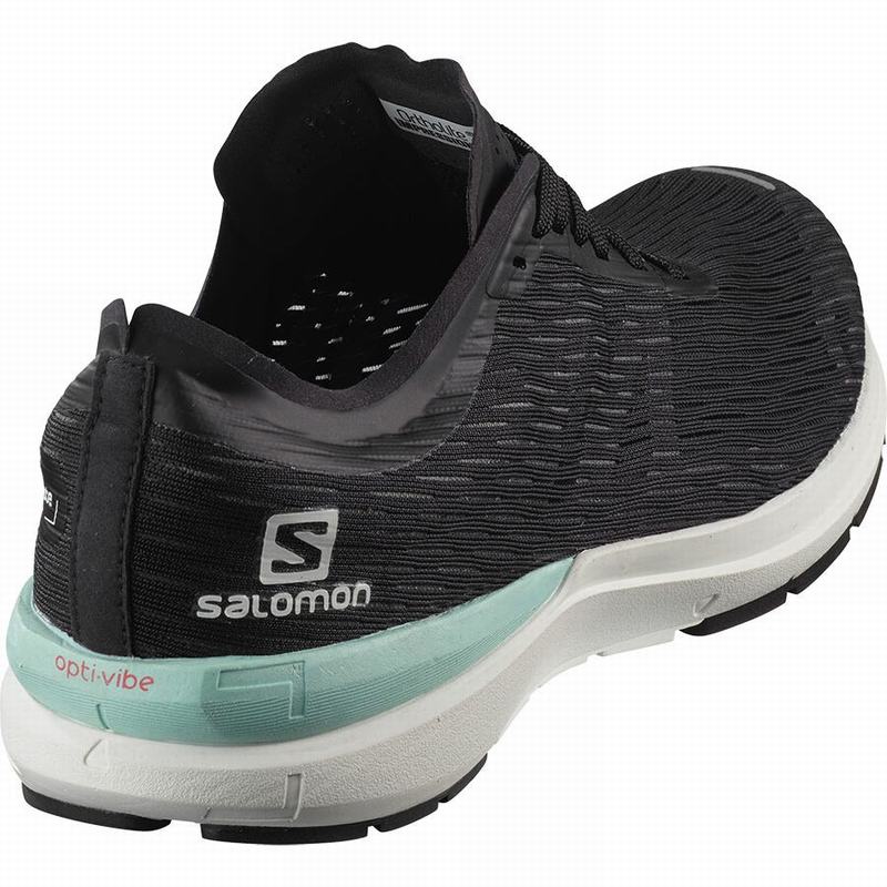 Women's Salomon SONIC 3 ACCELERATE W Running Shoes Black / Blue | US-HRTS764