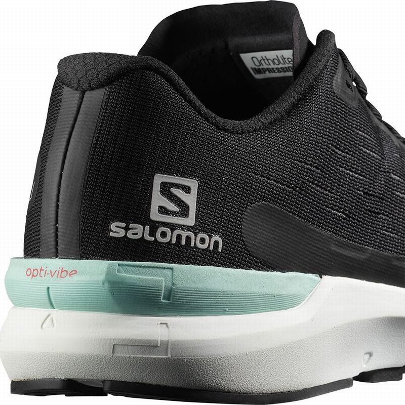 Women's Salomon SONIC 3 BALANCE W Running Shoes Black / White | US-ZSWU180