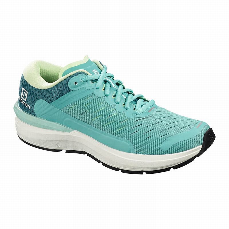 Women\'s Salomon SONIC 3 CONFIDENCE W Running Shoes Turquoise / White | US-EPFX824