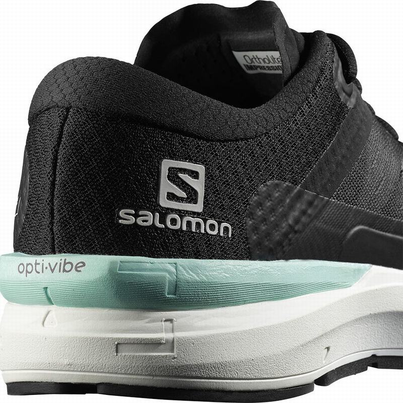 Women's Salomon SONIC 3 CONFIDENCE W Running Shoes Black / White | US-MYTK219