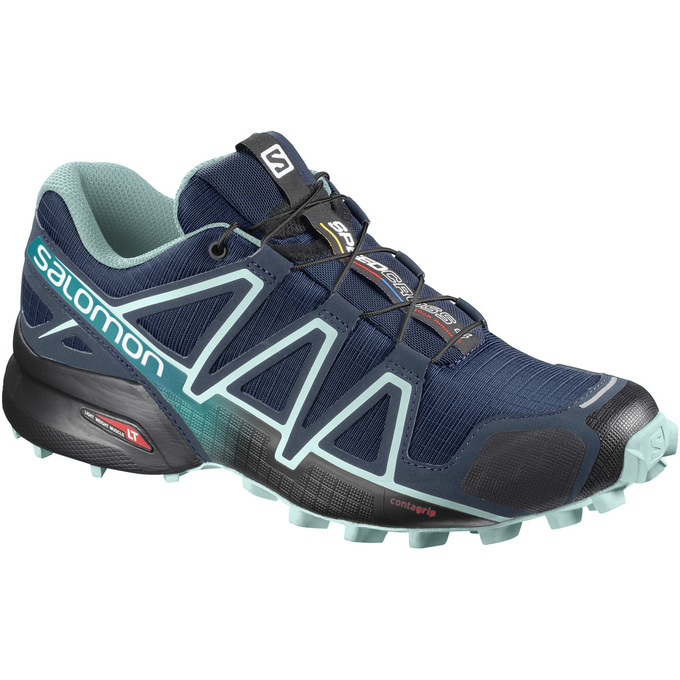 Women\'s Salomon SPEEDCROSS 4 W Trail Running Shoes Navy | US-ACKV314