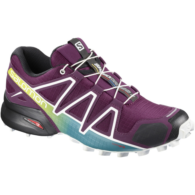 Women\'s Salomon SPEEDCROSS 4 W Trail Running Shoes Purple | US-EZBL035