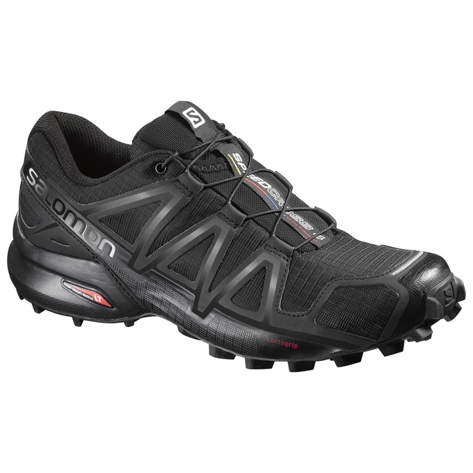 Women\'s Salomon SPEEDCROSS 4 W Trail Running Shoes Black | US-UJHY456