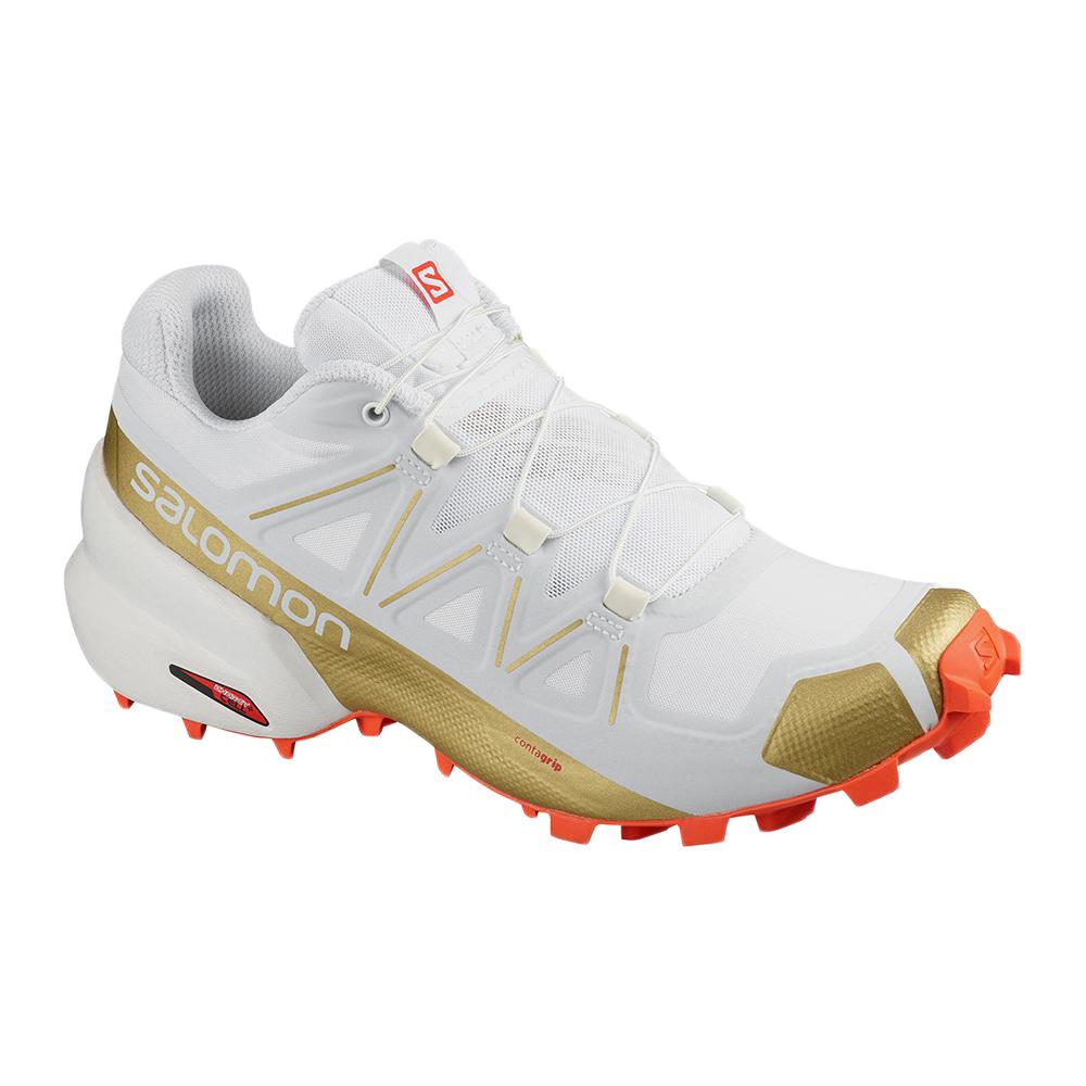 Women's Salomon SPEEDCROSS 5 GTS W Trail Running Shoes White | US-OYMK754