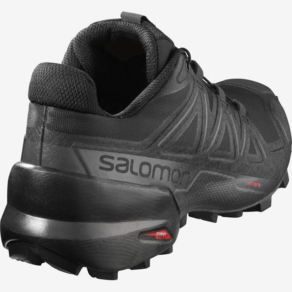 Women's Salomon SPEEDCROSS 5 Trail Running Shoes Black | US-ERFV517