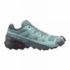 Women's Salomon SPEEDCROSS 5 Trail Running Shoes Turquoise / Green | US-IAWY927